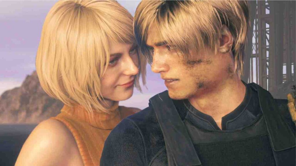 Ashely and Leon Scott Kennedy a short romantic moment in the end. 