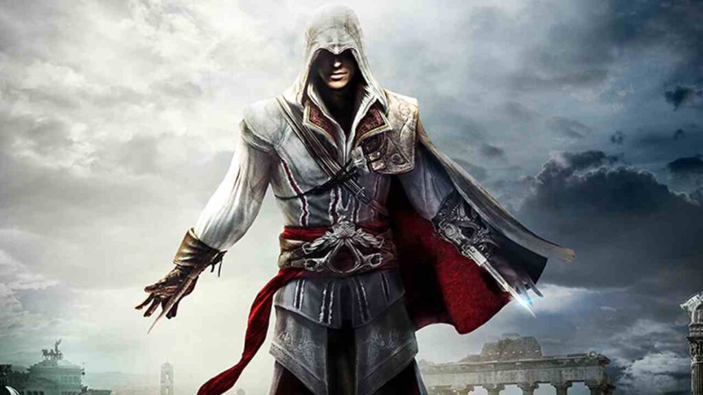 Ezio Auditore climbing cathedral in Assassin’s Creed II, it's one of the best action games for low end pc