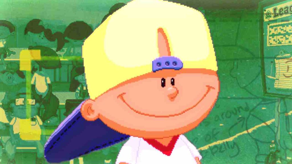 Backyard Sports baseball match with Pablo Sanchez character