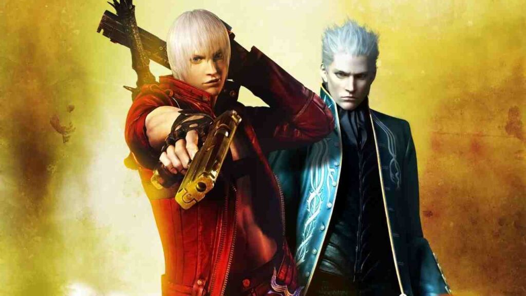 Dante fighting demons with stylish combos in Devil May Cry 3 Special Edition action game