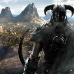 Elder Scrolls protagonist image with cool background. it's one of the best open world games for Xbox 360