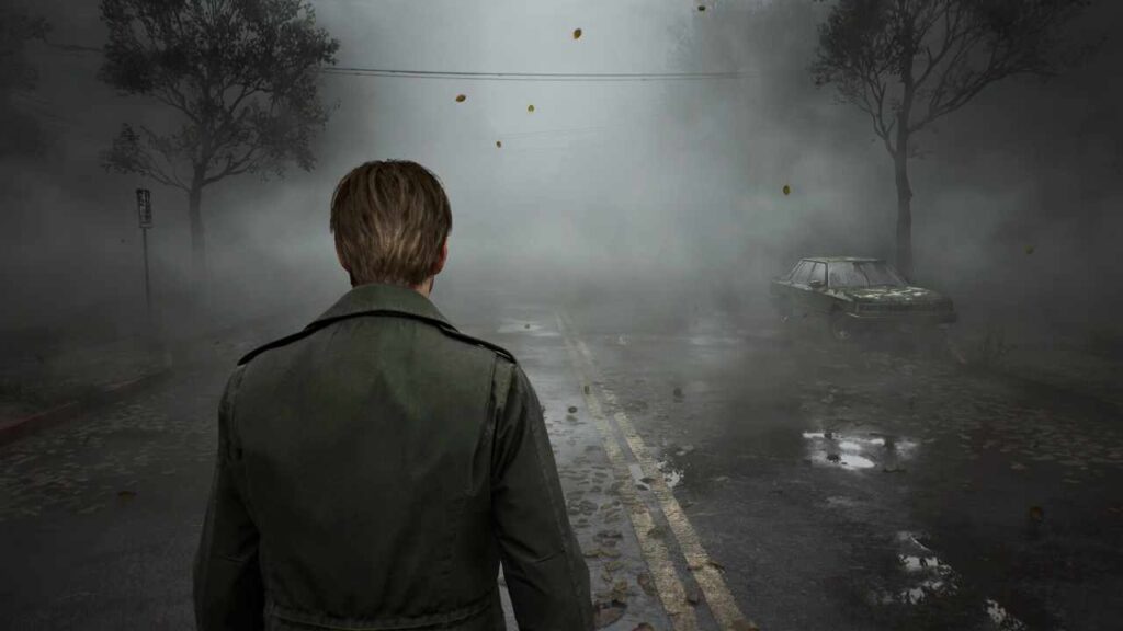 James Sunderland exploring foggy Silent Hill in Silent Hill 2, one of the top scariest games ever