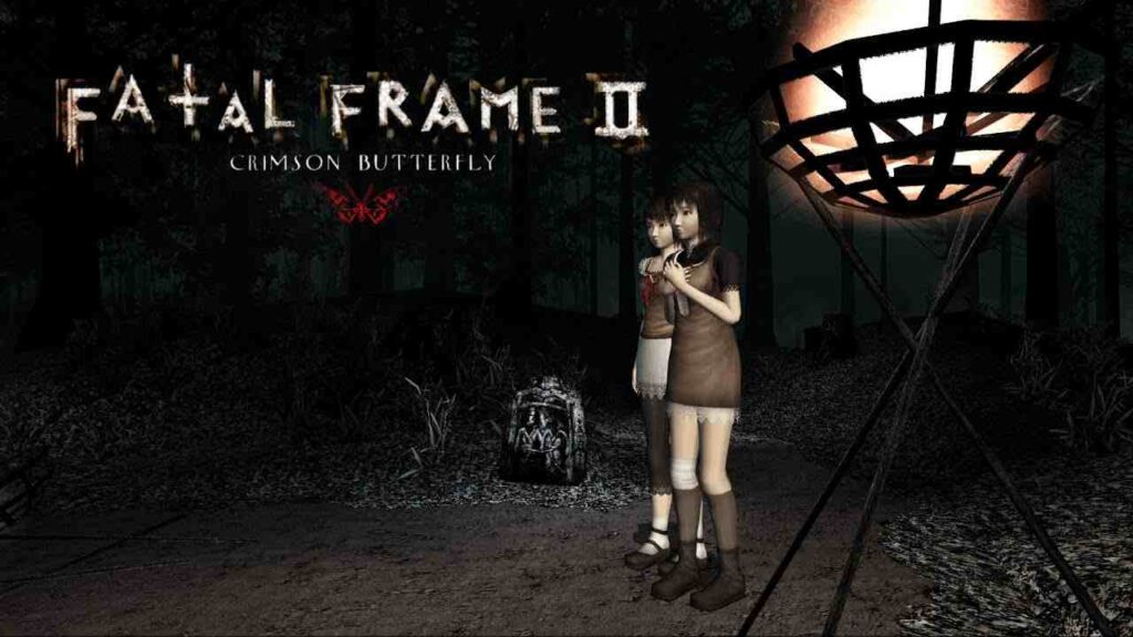 Twin sisters using mystical camera to capture ghosts in Fatal Frame II Crimson Butterfly