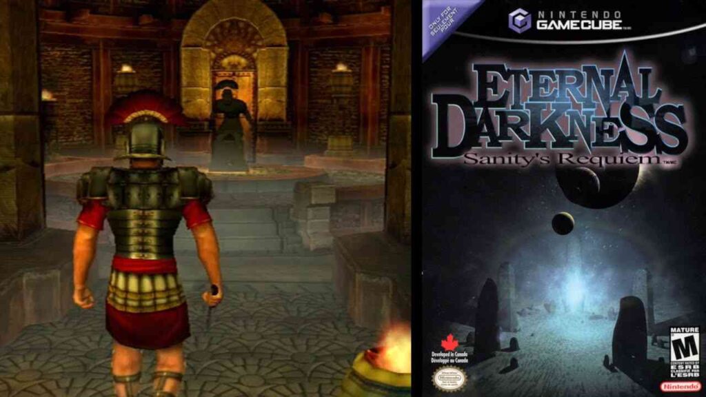 Gameplay showing sanity effects in Eternal Darkness Sanity’s Requiem horror classic