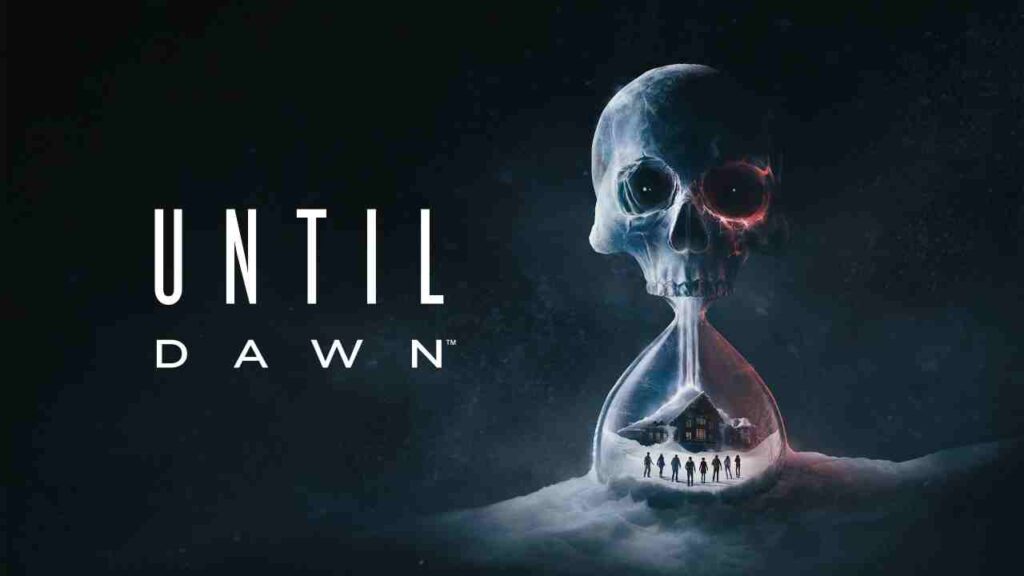 Group of friends surviving Wendigo attacks in Until Dawn cinematic horror game
