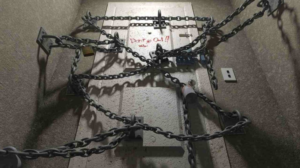 Creepy apartment setting from Silent Hill 4 The Room, one of the top scariest games