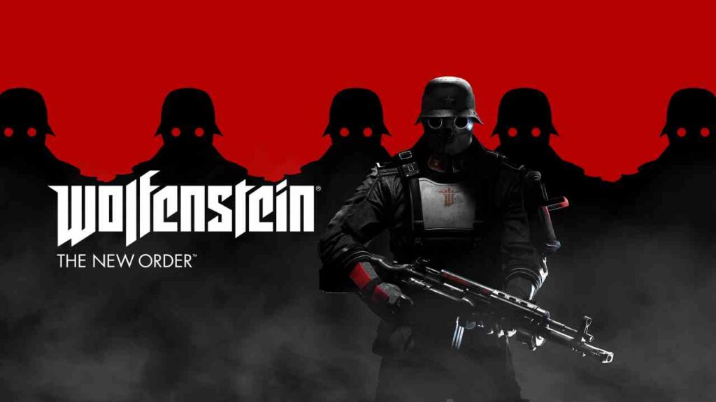 BJ Blazkowicz dual wielding guns in Wolfenstein The New Order action shooter