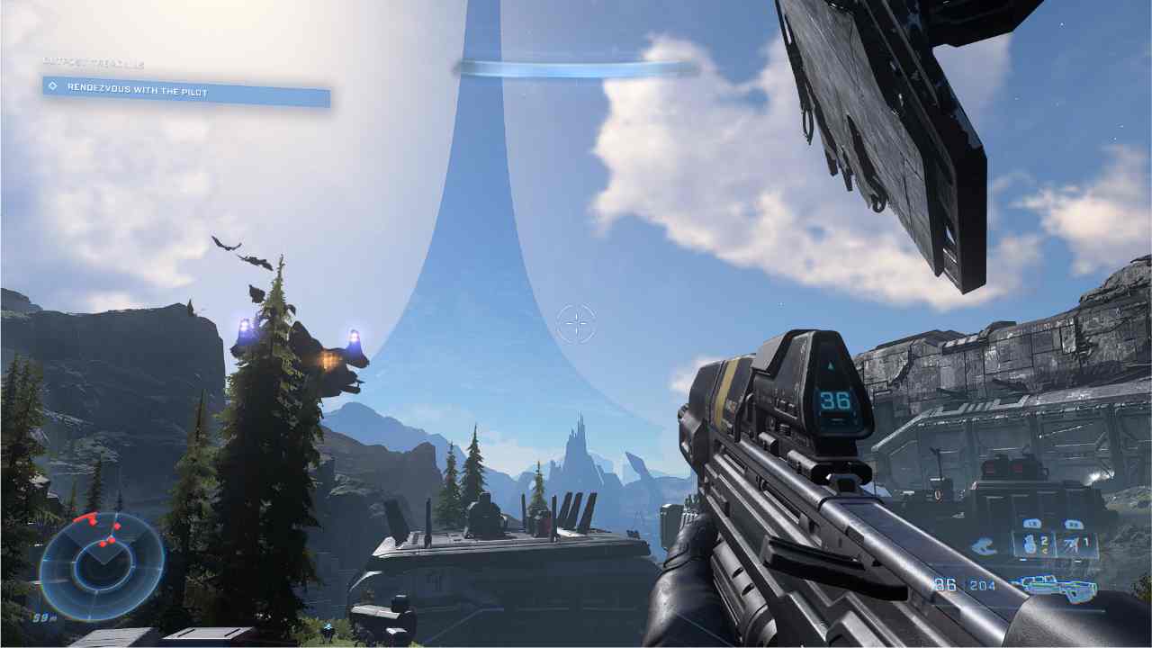 Halo Infinite Gameplay Screenshot. It's a modern First Person Shooter Game