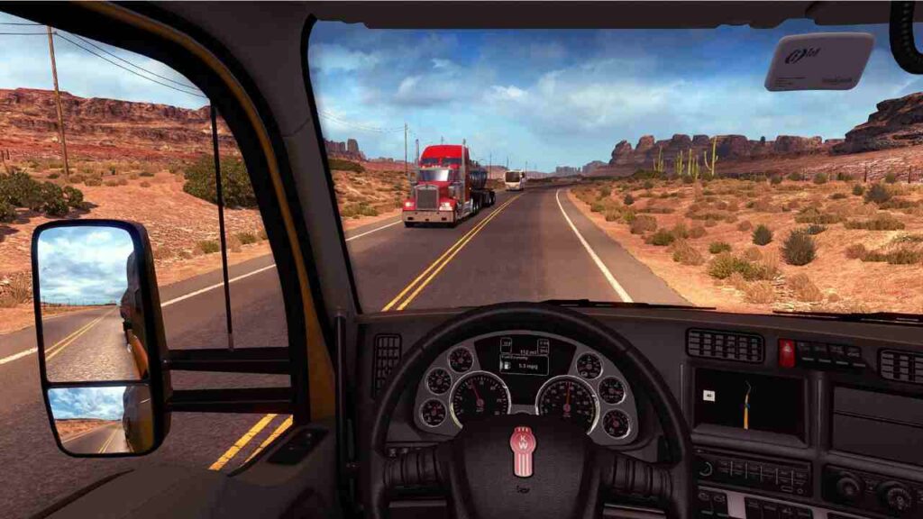 American Truck Simulator Gameplay Screenshot. It's one of the best and most realistic simulation games for gamers.